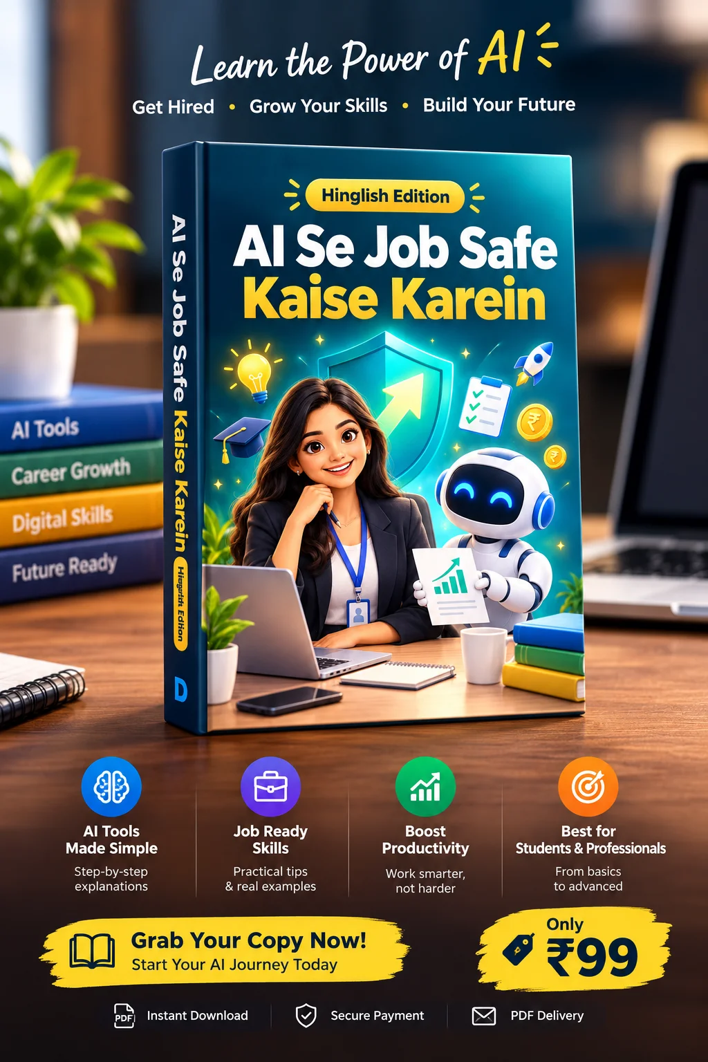 Cover of AI Se Job Safe Kaise Karein